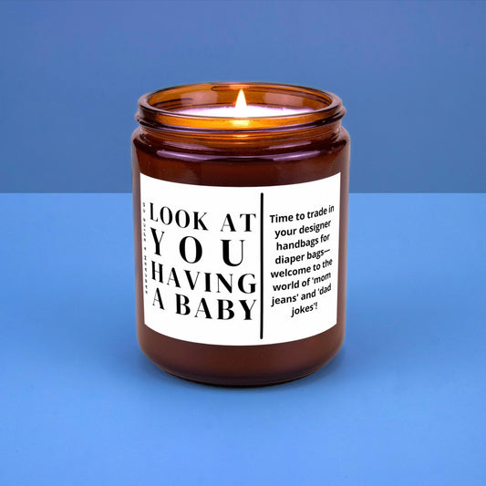 Gift for Pregnant Mom Gift Mother&#39;s Day Gift Wife Gifts New Mom Gift Pregnancy Announcement Funny Candle Look at You Having A Baby