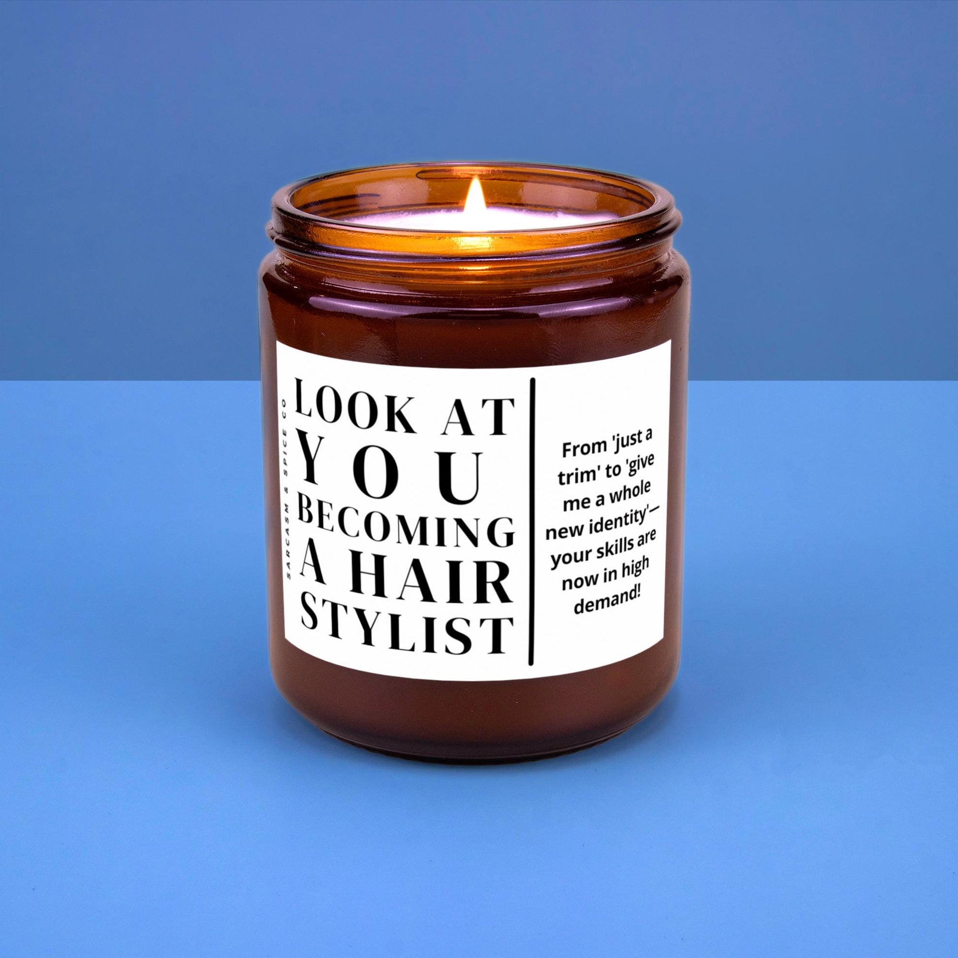 Hair Stylist Appreciation Gift Cosmetology Graduation Funny Beautician Candle Gift for Her Funny Candle Look at You Becoming a Hair Stylist