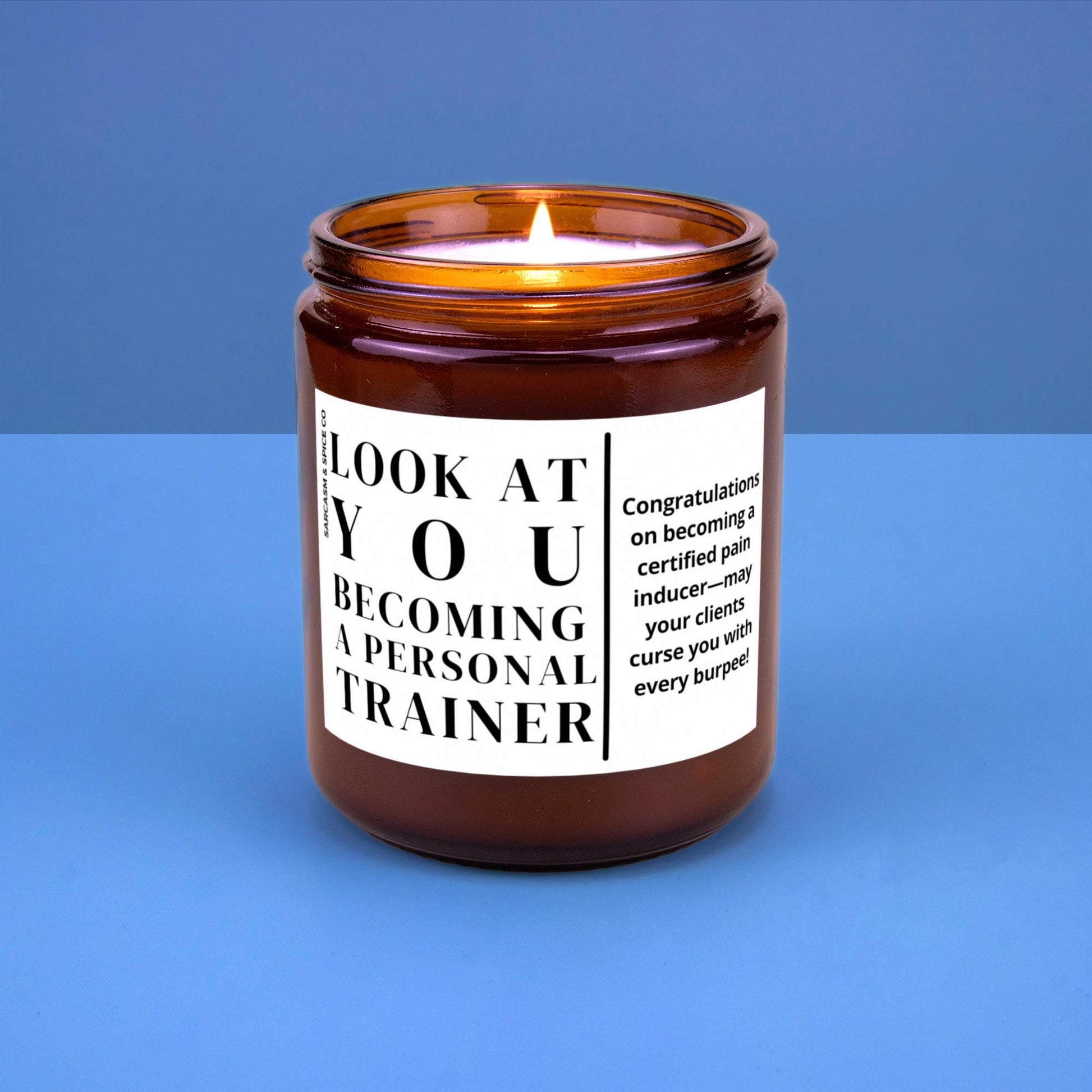 Personal Trainer Gift PT Swolemate Strength Coach Health Fitness Instructor Hand Poured Wax Candle Look at You Becoming a Personal Trainer
