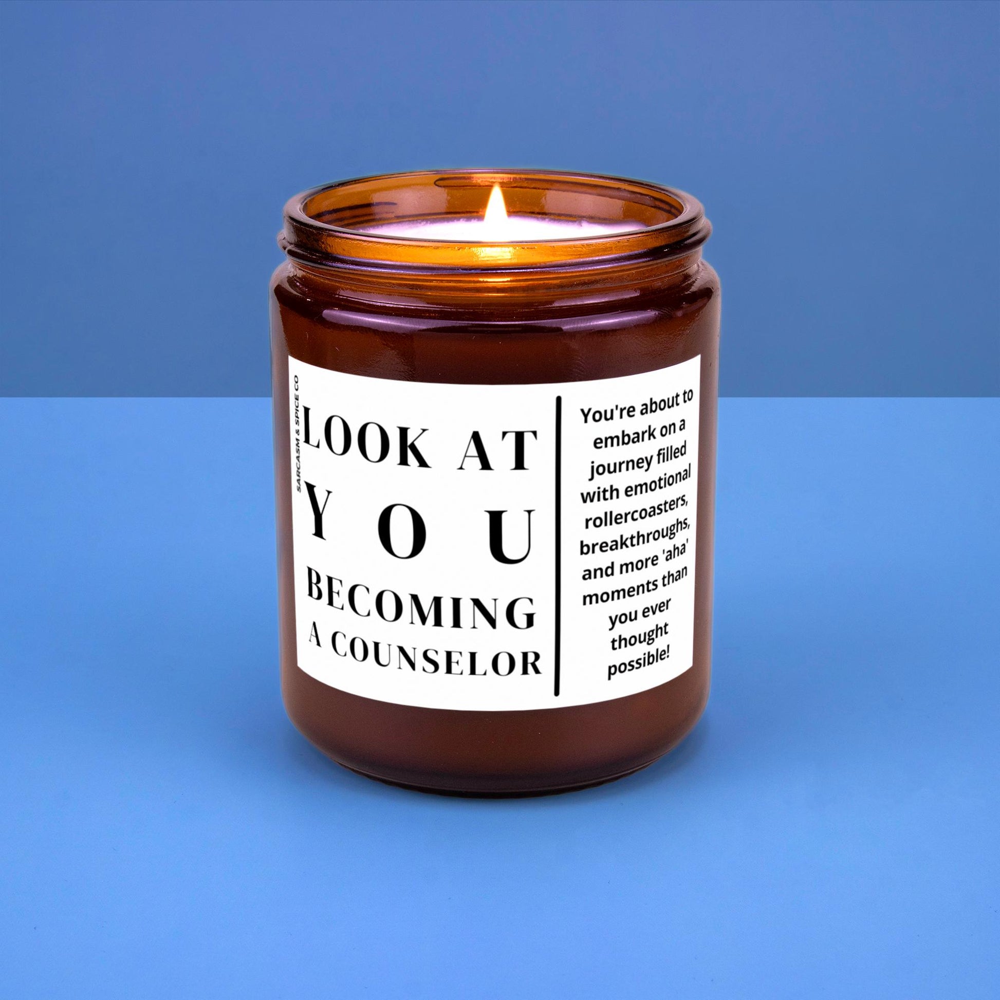 Counselor Gift Psychiatrist Funny Counselor Graduation Psychologist Gift Therapy Hand Poured Soy Wax Candle Look at You Becoming a Counselor