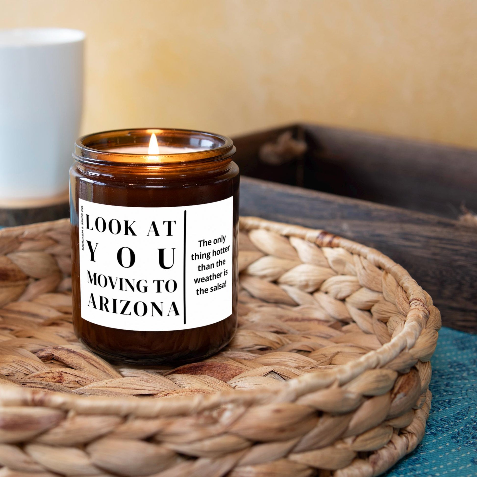 Arizona Moving Gift for Friend New Home Housewarming Gift Family Moving Job New Life Hand-Poured Soy Candle Look At You Moving To Arizona