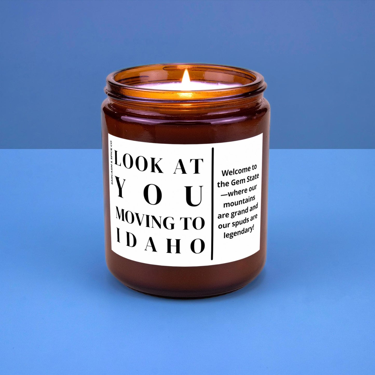 Idaho Moving Gift for New Home Housewarming Gift for Friend Family Moving Job New Life Hand-Poured Soy Candle Look At You Moving To Idaho