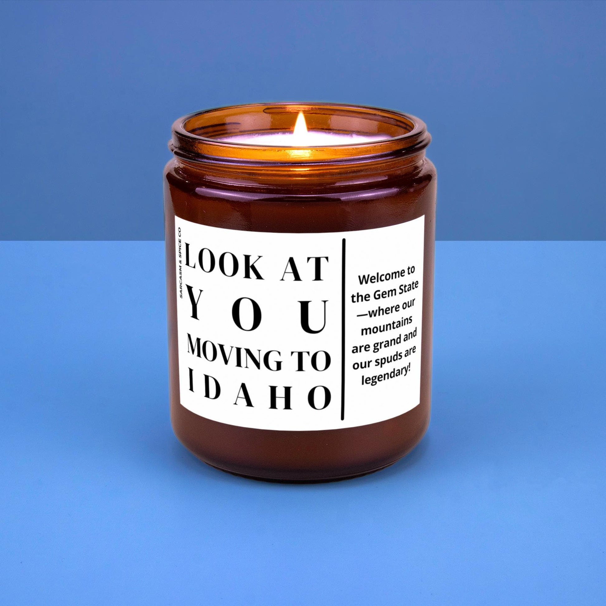 Idaho Moving Gift for New Home Housewarming Gift for Friend Family Moving Job New Life Hand-Poured Soy Candle Look At You Moving To Idaho