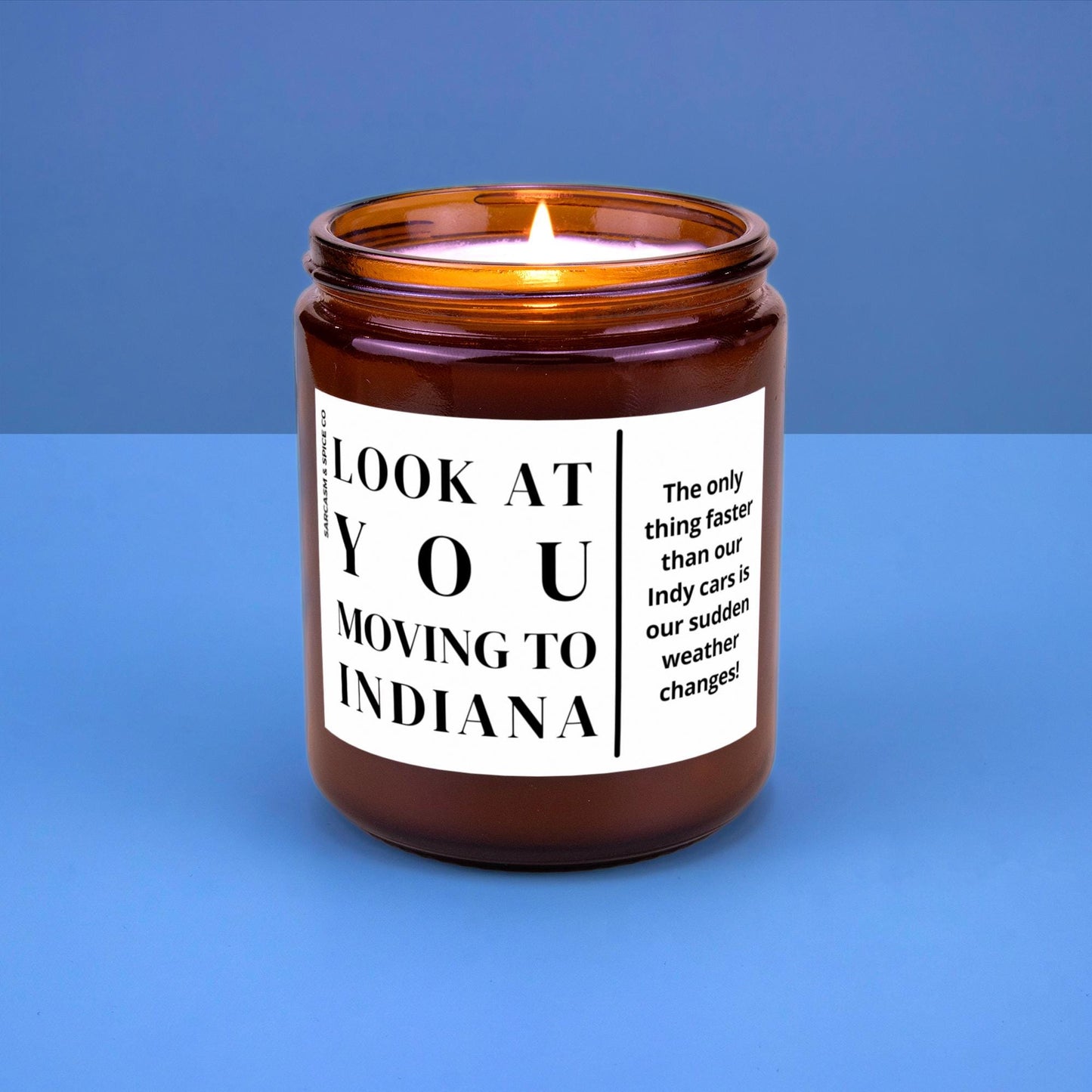 Indiana Moving Gift for New Home Housewarming Gift for Friend Family Moving Job New Life Soy Candle Look At You Moving To Indiana