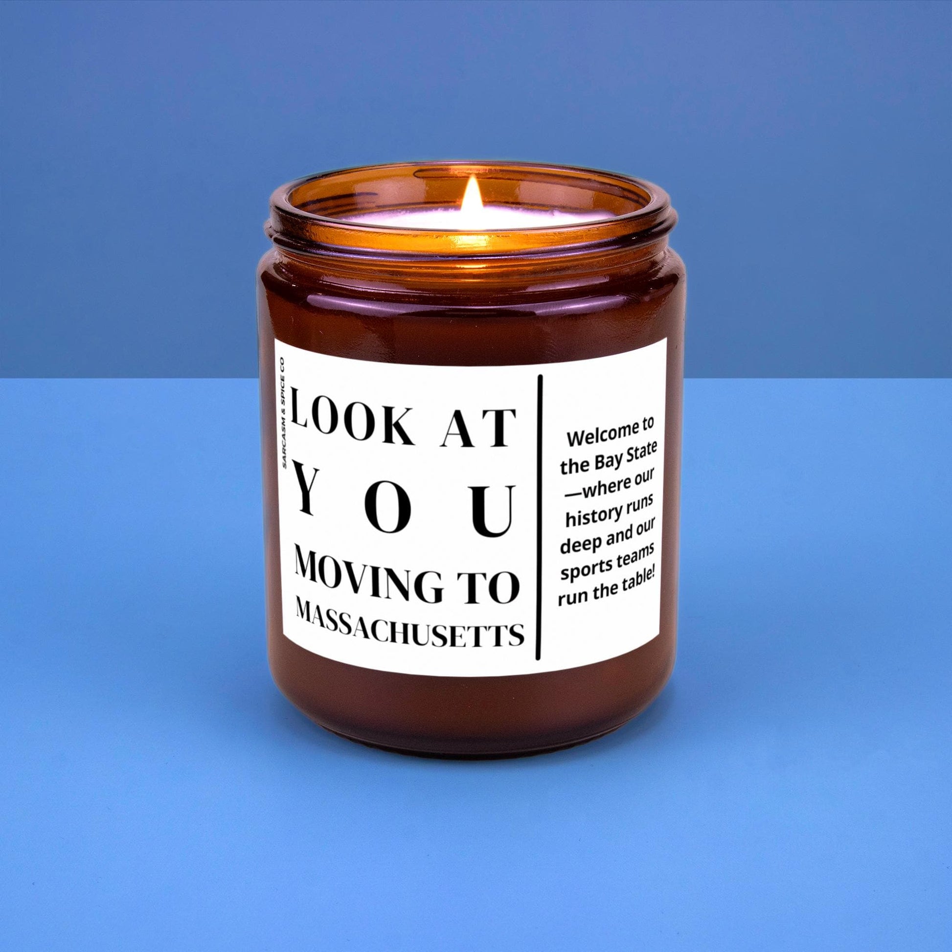 Massachusetts Moving Gift for New Home Housewarming Gift Friend Family Moving Job New Life Soy Candle Look At You Moving To Massachusetts