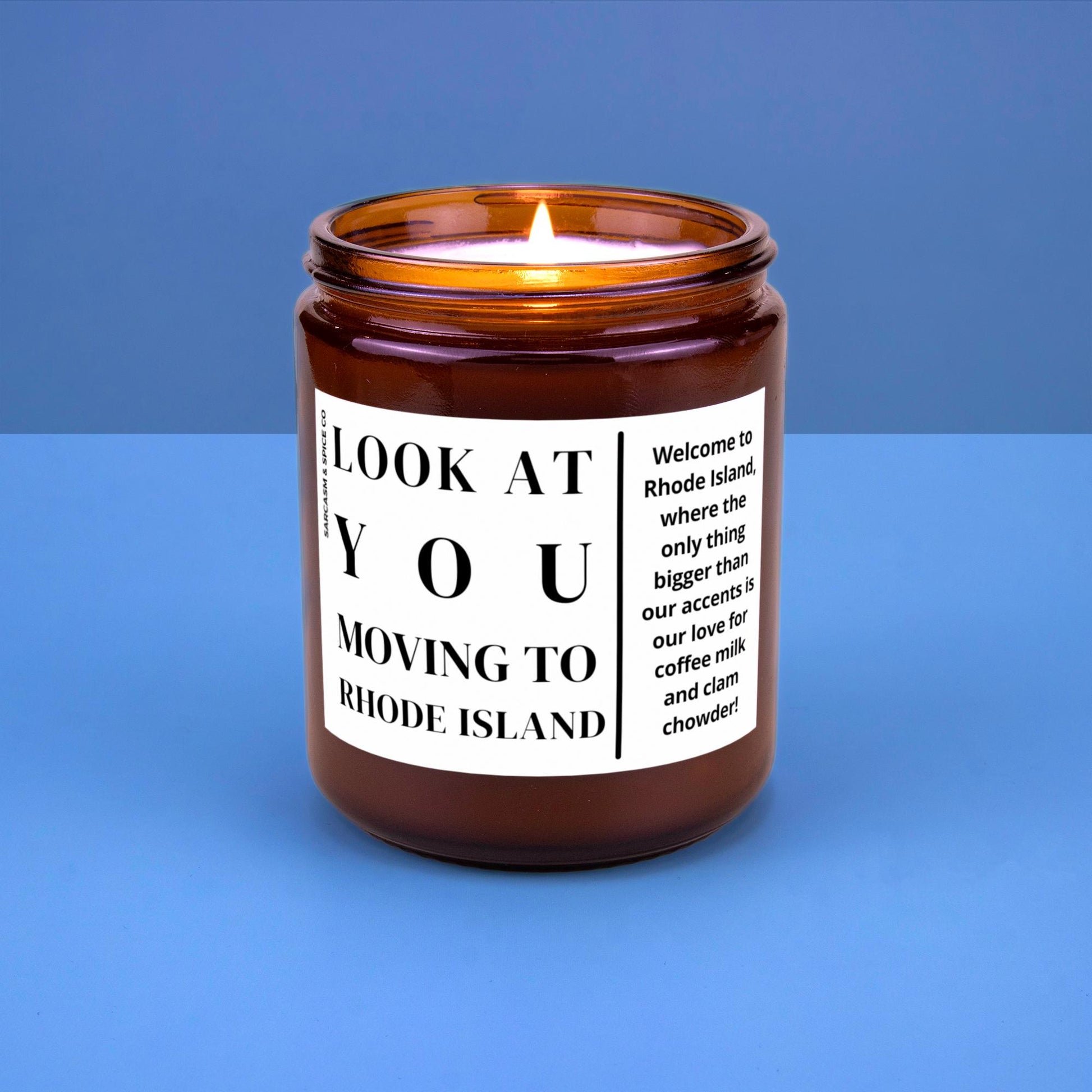 Rhode Island Moving Gift for New Home Housewarming Gift Friend Family Moving Job New Life Soy Candle Look At You Moving To Rhode Island