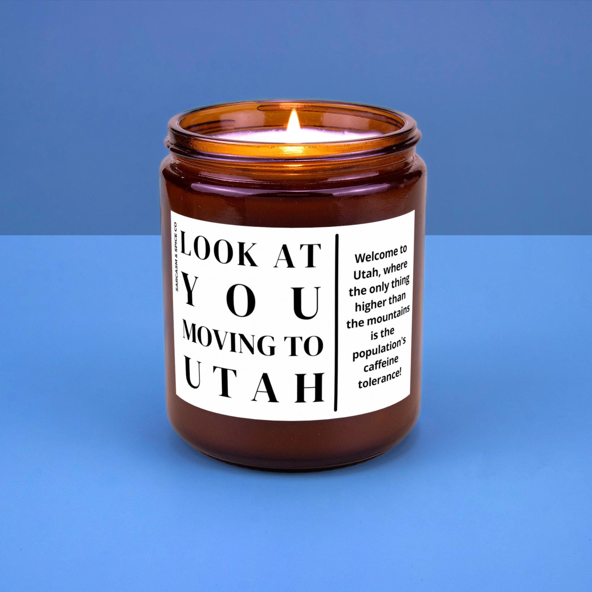 Utah Moving Gift for New Home Housewarming Gift Friend Family Moving Job New Life Hand-Poured Soy Candle Look At You Moving To Utah