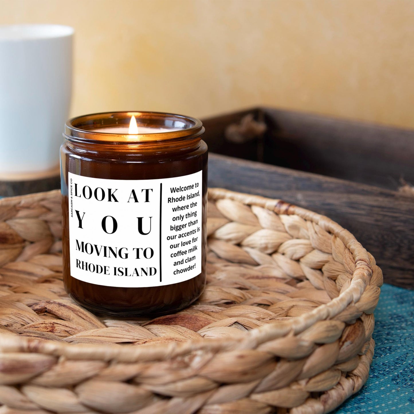 Rhode Island Moving Gift for New Home Housewarming Gift Friend Family Moving Job New Life Soy Candle Look At You Moving To Rhode Island