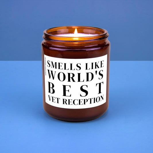 Gift for Vet Reception Gift for Veterinarian Candle Vet Tech Week Vet Assistant VMD Gift Vet Smells Like Worlds Best Vet Reception