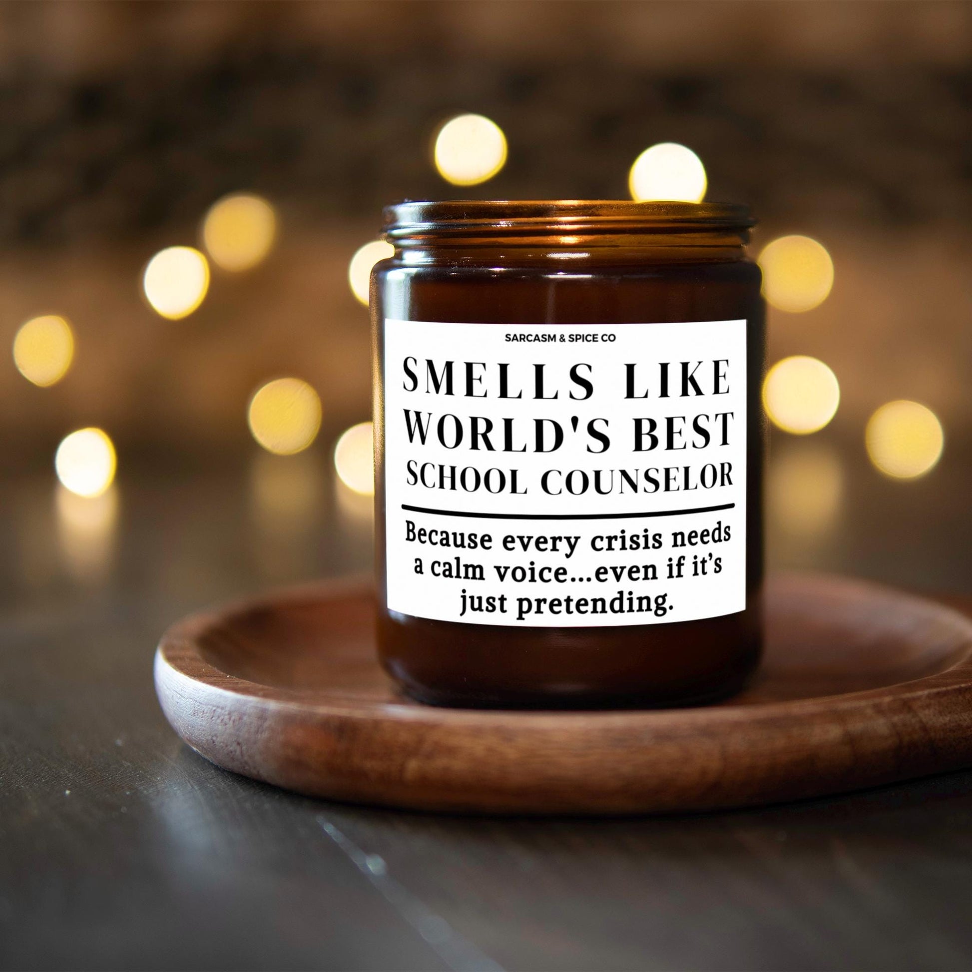 Best School Counselor Appreciation Gift Teacher Funny Candle Funny Surprise Gift for Counselor Smell Like Worlds Best School Counselor 2