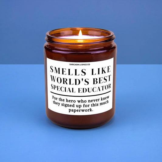 Best Special Educator Appreciation Gift Special Educator Candle Funny Surprise Gift for Teacher Smell Like Worlds Best Special Educator