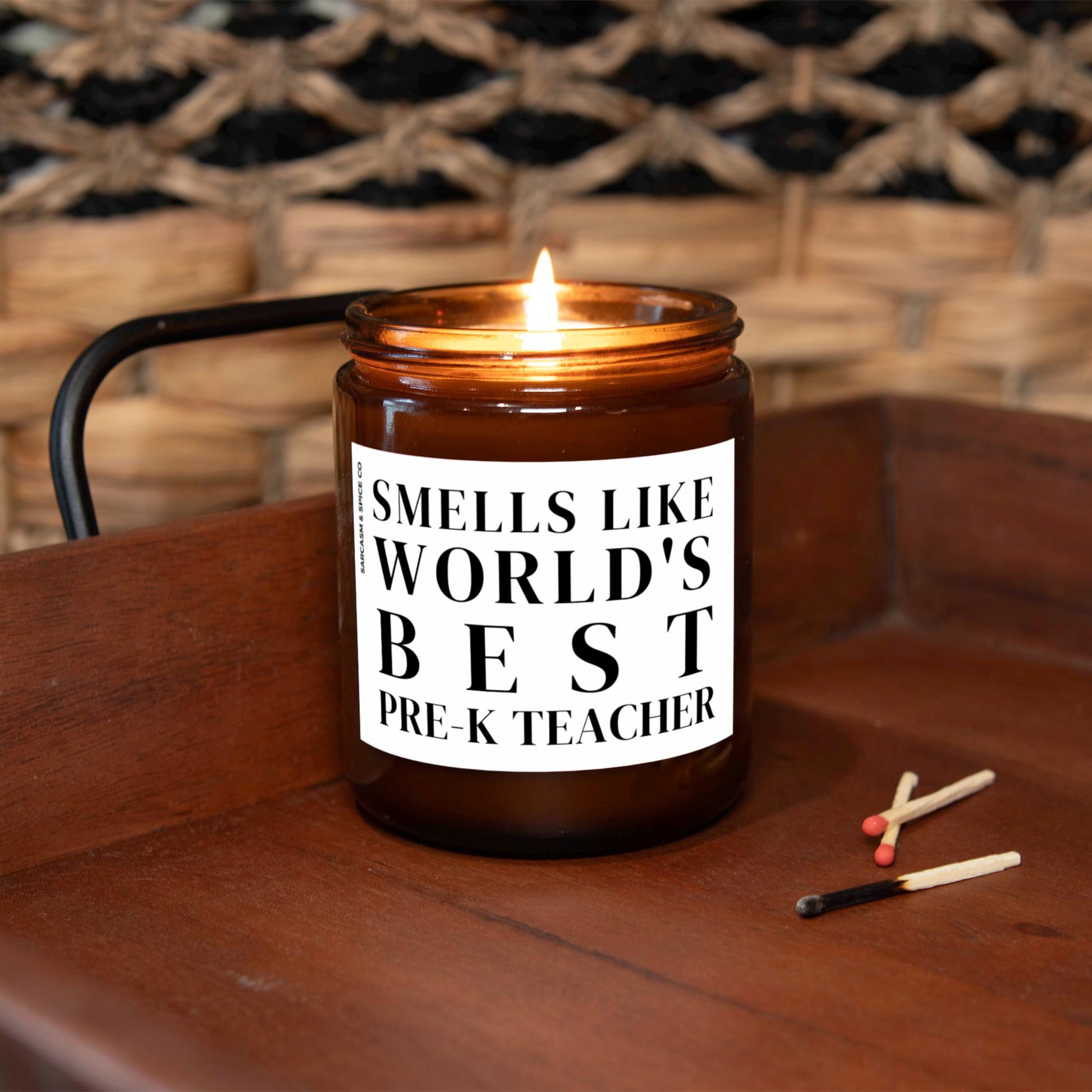 Pre-K Teacher Appreciation Gift Student Teacher Funny Candle Funny Surprise Gift for Teacher Smell Like Worlds Best Pre-K Teacher 5