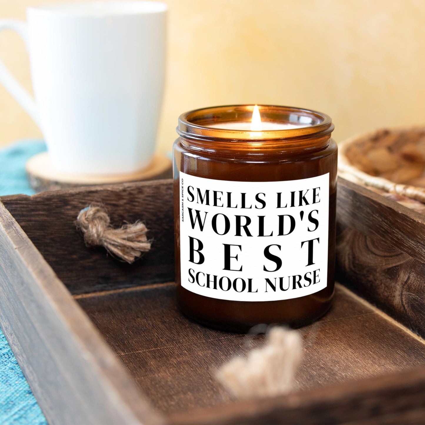 School Nurse Appreciation Gift Student Teacher Funny Candle Funny Surprise Gift for Nurse Smell Like Worlds Best School Nurse 3