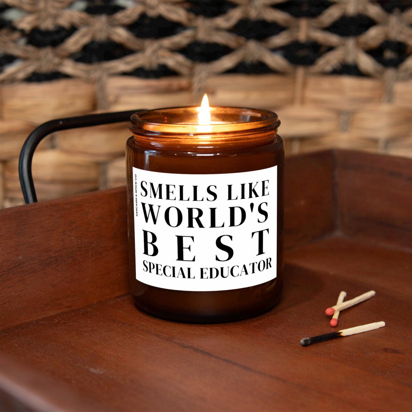 Special Educator Appreciation Gift Special Educator Candle Funny Surprise Gift for Teacher Smell Like Worlds Best Special Educator 4