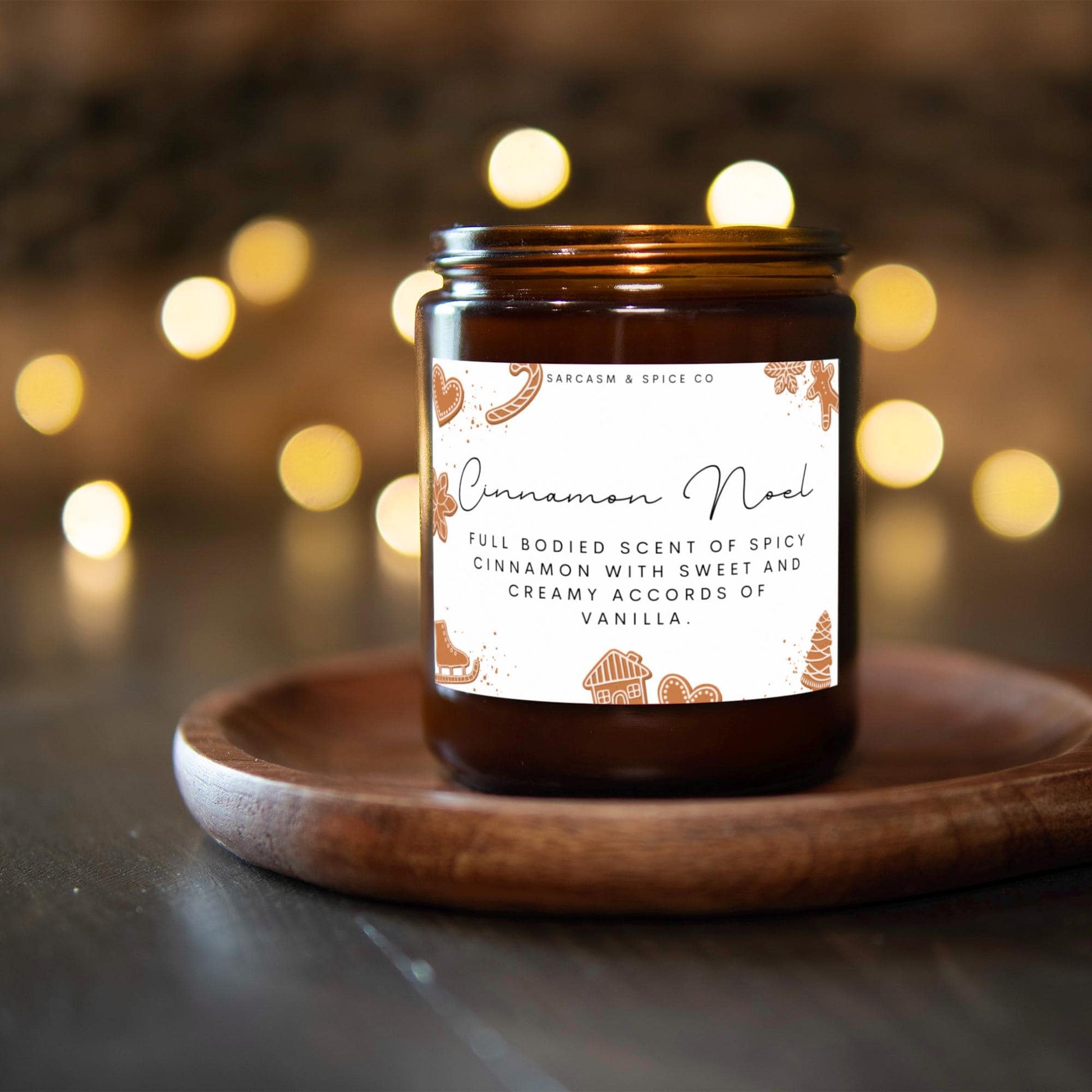 Cinnamon Noel Candle Lover Gifts for Her Home Decor Candle Homemade Hand Poured Soy Wax Candle Clean Scent Perfect Gift for Home 2