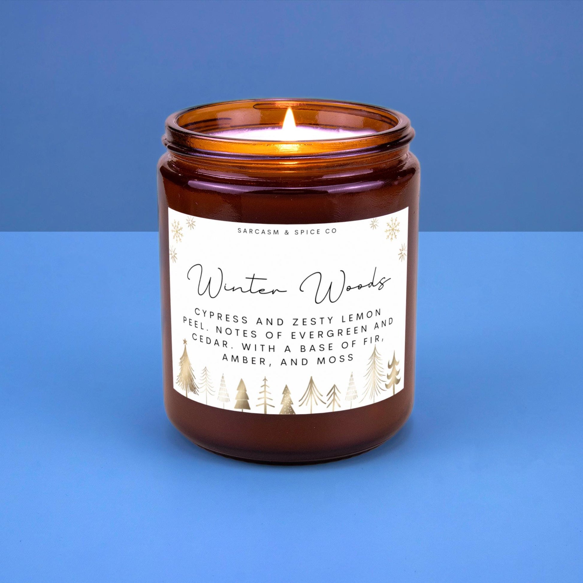 Winter Woods Candle Lover Gifts for Her Home Decor Candle Homemade Hand Poured Soy Wax Candle Clean Scent Perfect Gift for Home