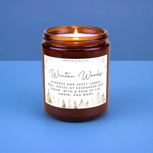 Winter Woods Candle Lover Gifts for Her Home Decor Candle Homemade Hand Poured Soy Wax Candle Clean Scent Perfect Gift for Home
