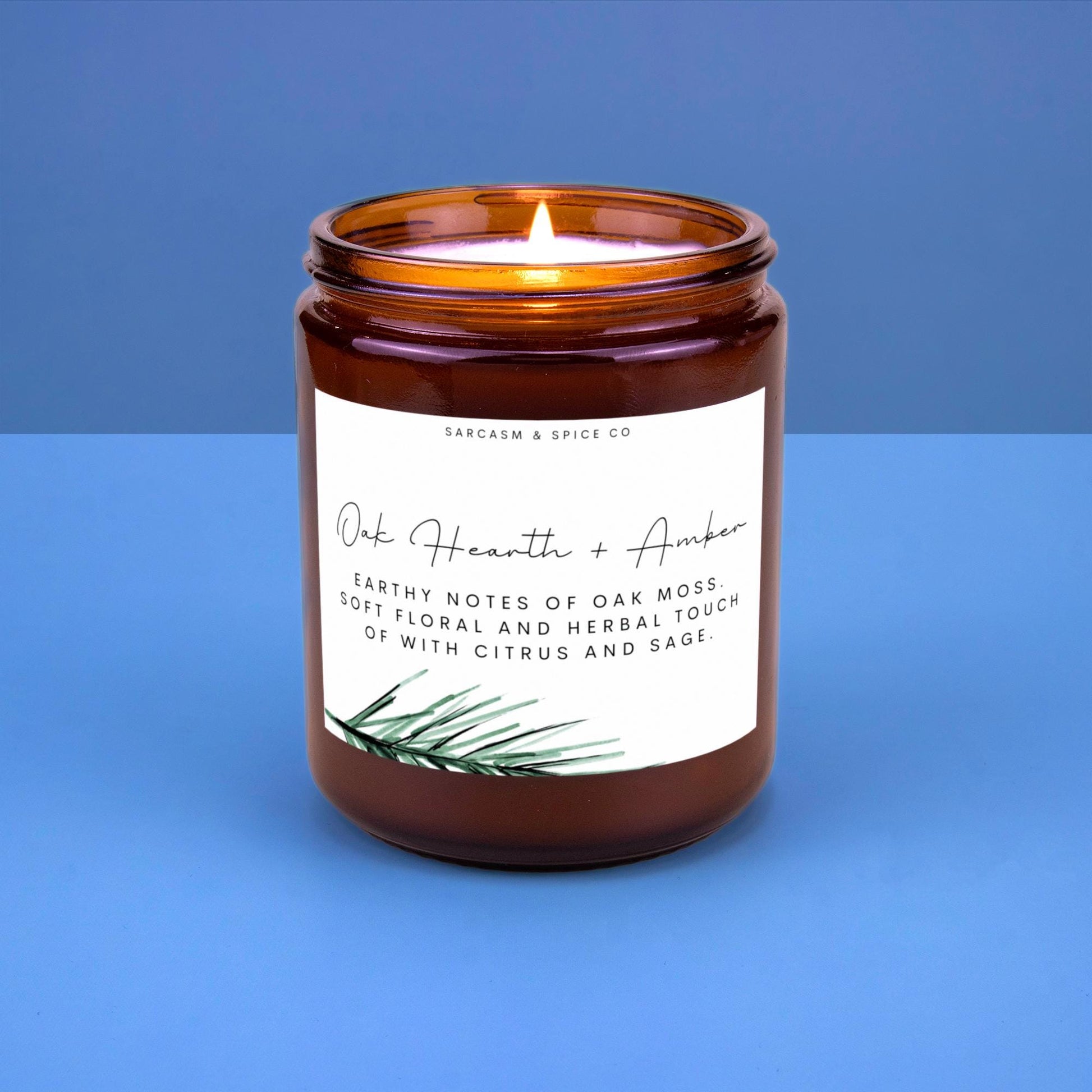 Oak Hearth and Amber Candle Lover Gifts for Her Home Decor Candle Homemade Hand Poured Soy Wax Candle Clean Scent Perfect Gift for Home
