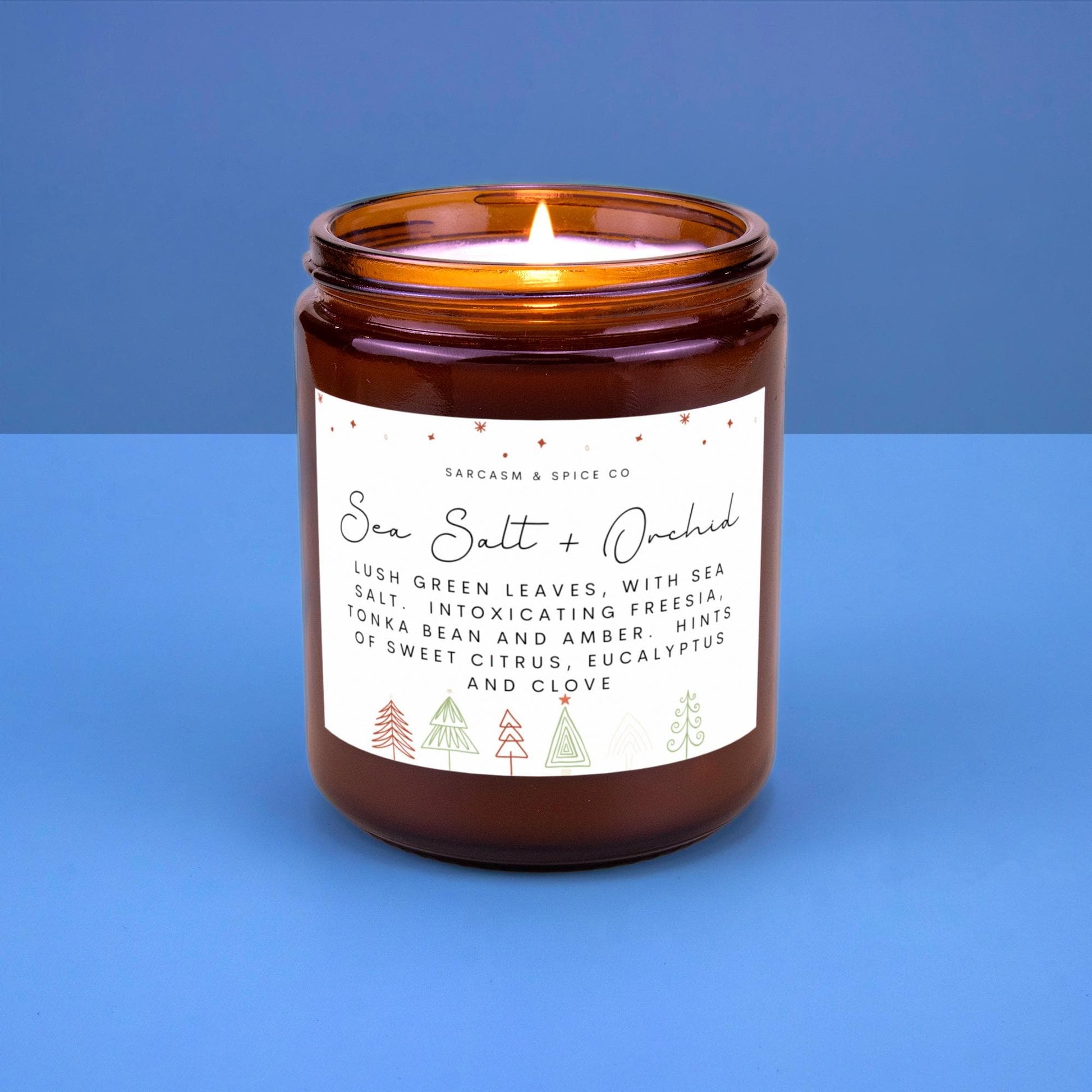 Sea Salt and Orchid Candle Lover Gifts for Her Home Decor Candle Homemade Hand Poured Soy Wax Candle Clean Scent Perfect Gift for Home