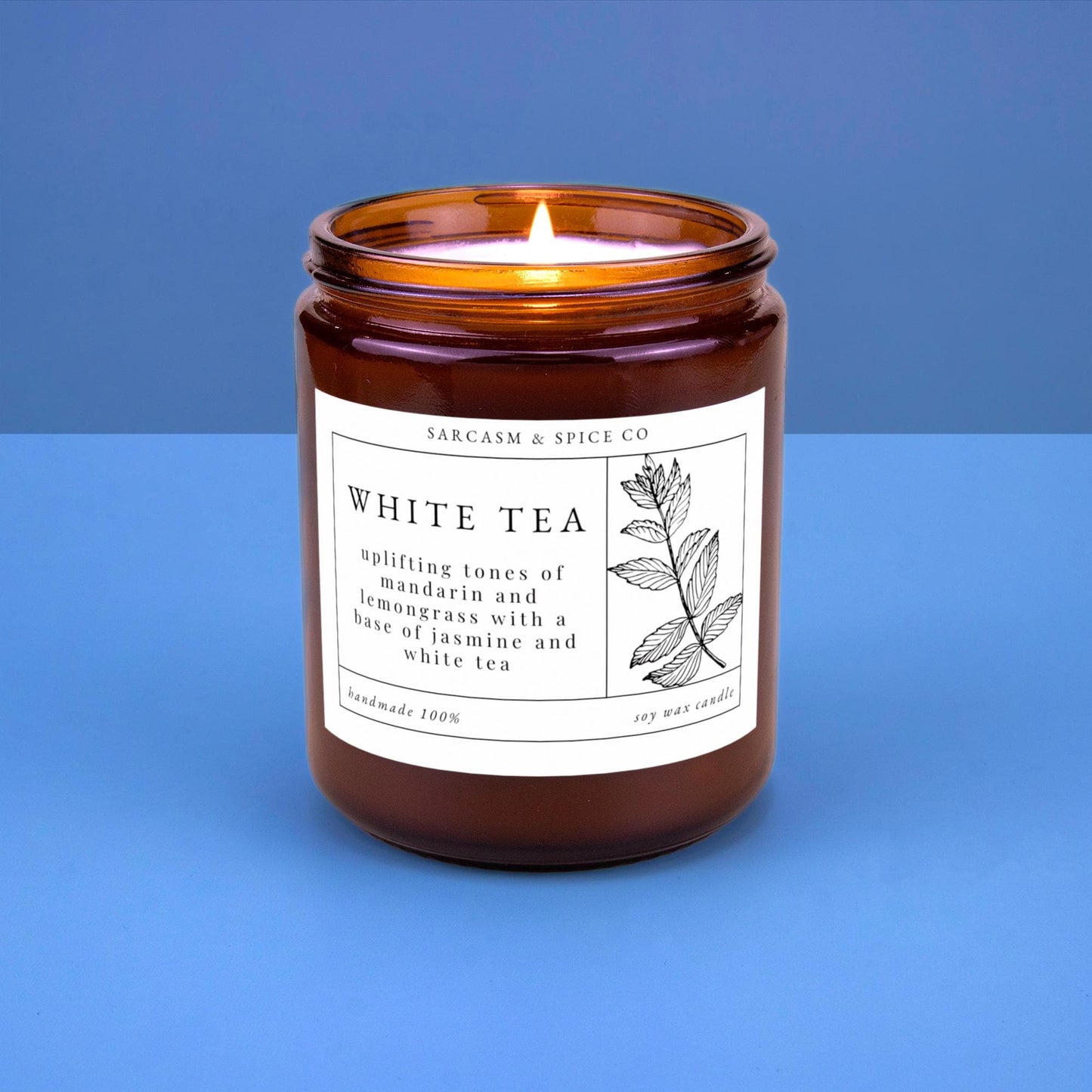 White Tea Candle Gifts for Her Home Decor Candle Homemade Hand Poured Soy Wax Candle Clean Scent Perfect Gift for Home