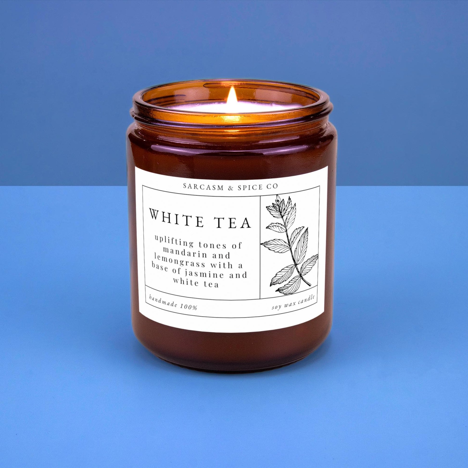 White Tea Candle Gifts for Her Home Decor Candle Homemade Hand Poured Soy Wax Candle Clean Scent Perfect Gift for Home