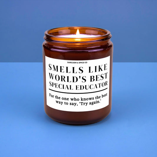 Best Special Educator Appreciation Gift Student Teacher Funny Candle Funny Surprise Gift for Teacher Smell Like Worlds Best Special Educator