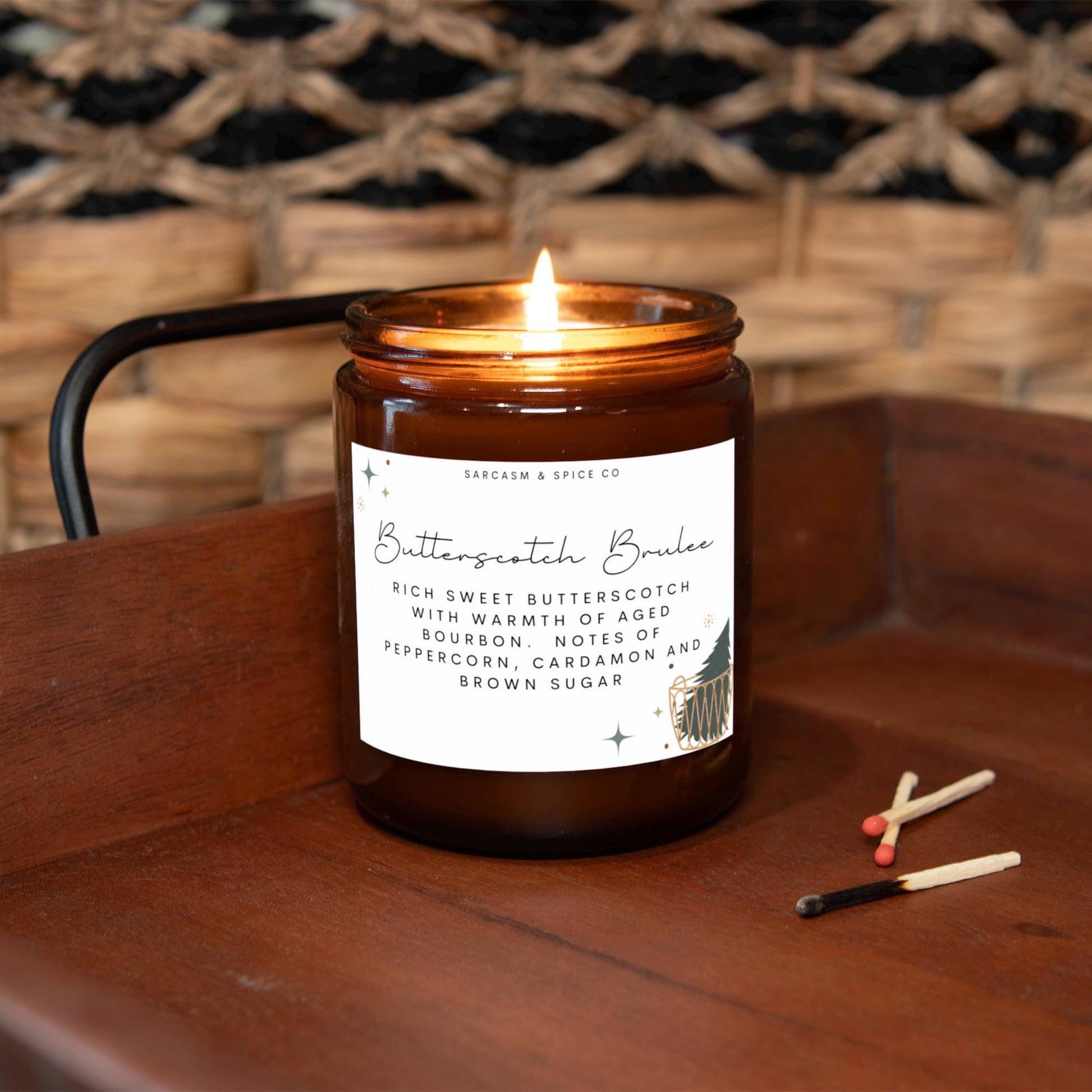 Butterscotch Bourbon Candle Gifts for Her Home Decor Candle Homemade Hand Poured Soy Wax Candle Clean Scent Perfect Gift for Home 5