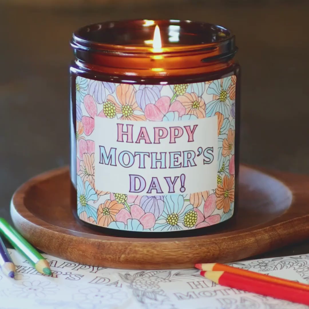 Mothers Day Color Your Own Mom Gift Mothers Day Gift for Mom Unique Coloring Candle Special Gift Grandma Personalized Color-Your-Own Candle